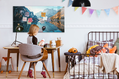 Quadro magnético decorativo Barcos no lago