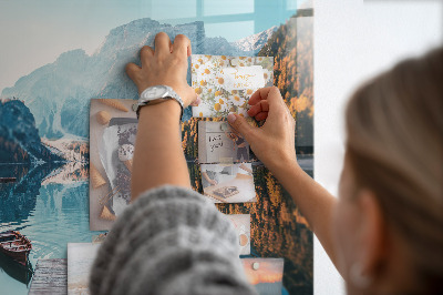 Quadro magnético decorativo Barcos no lago