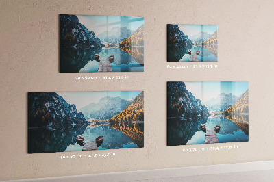 Quadro magnético decorativo Barcos no lago