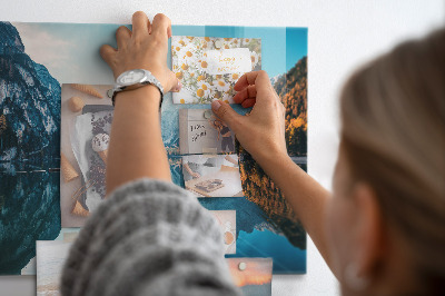 Quadro magnético decorativo Barcos no lago