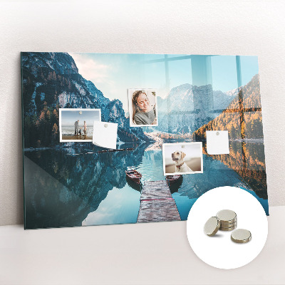 Quadro magnético decorativo Barcos no lago