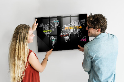 Painel magnético Mapa mundial positivo