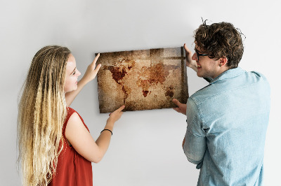 Painel magnético Mapa do mundo antigo