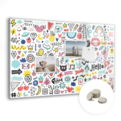 Quadro magnético decorativo Imagens esboços