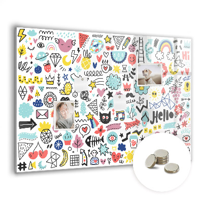 Quadro magnético decorativo Imagens esboços