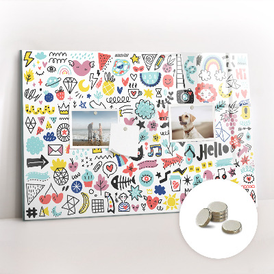 Quadro magnético decorativo Imagens esboços