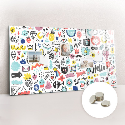 Quadro magnético decorativo Imagens esboços