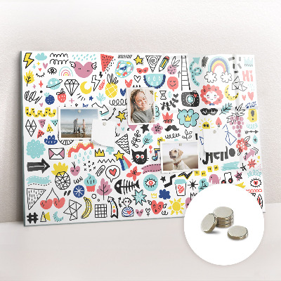 Quadro magnético decorativo Imagens esboços