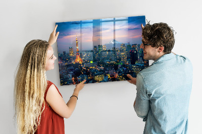 Quadro magnético decorativo Cidade à noite