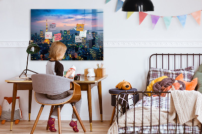 Quadro magnético decorativo Cidade à noite