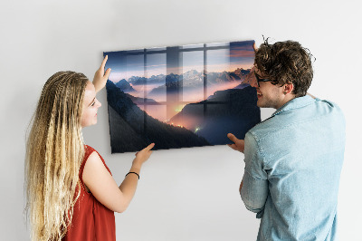 Quadro magnético de parede Paisagem de picos de montanhas