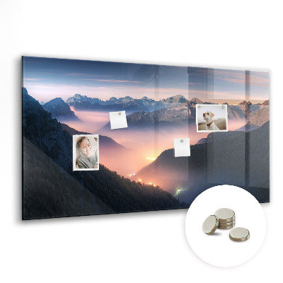 Quadro magnético de parede Paisagem de picos de montanhas