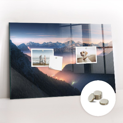 Quadro magnético de parede Paisagem de picos de montanhas