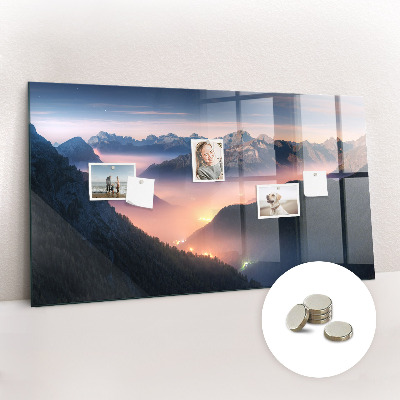 Quadro magnético de parede Paisagem de picos de montanhas