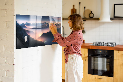 Quadro magnético de parede Paisagem de picos de montanhas