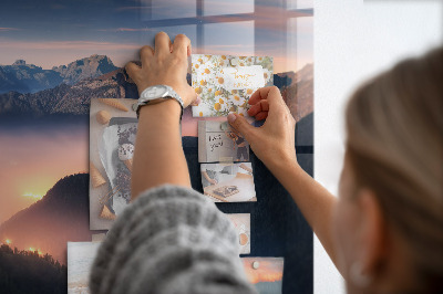 Quadro magnético de parede Paisagem de picos de montanhas