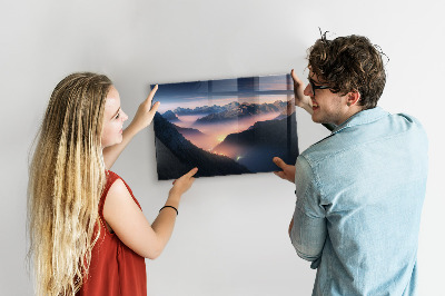 Quadro magnético de parede Paisagem de picos de montanhas