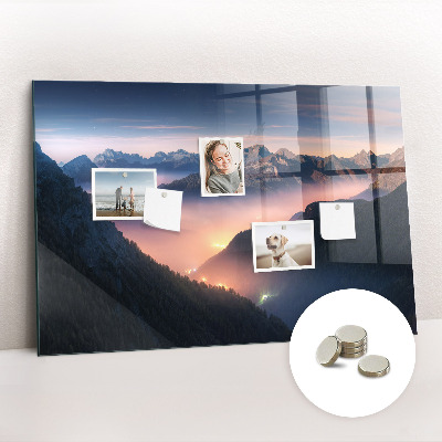 Quadro magnético de parede Paisagem de picos de montanhas