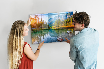 Painel magnético Paisagem de montanhas fluviais