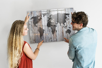 Quadro magnético de parede O mundo a bordo