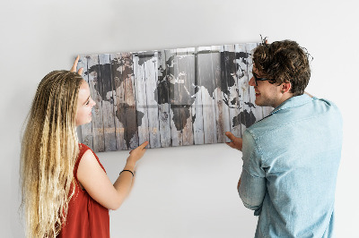 Quadro magnético de parede O mundo a bordo