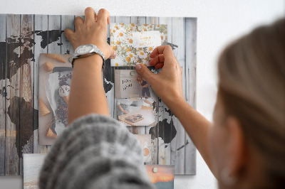 Quadro magnético de parede O mundo a bordo