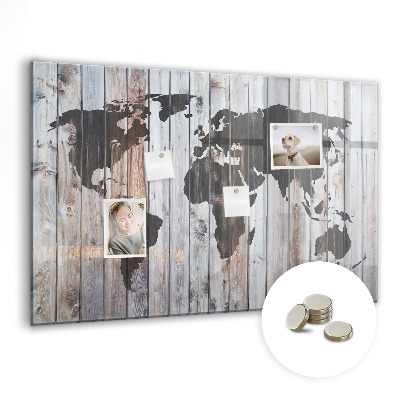Quadro magnético de parede O mundo a bordo
