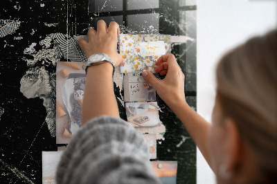 Quadro magnético de parede Mapa mundial do dólar