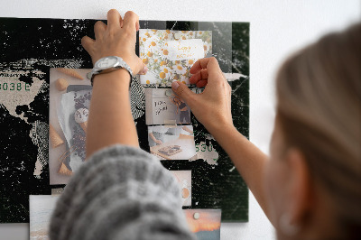 Quadro magnético de parede Mapa mundial do dólar