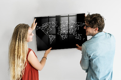 Quadro magnético de parede Mapa do mundo moderno