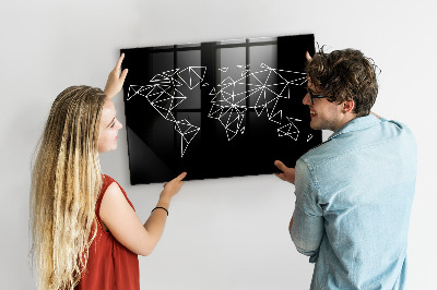 Quadro magnético de parede Mapa do mundo moderno