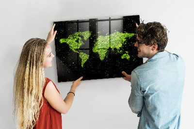 Quadro magnético decorativo Mapa mundial