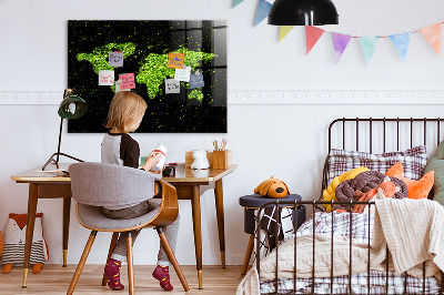 Quadro magnético decorativo Mapa mundial