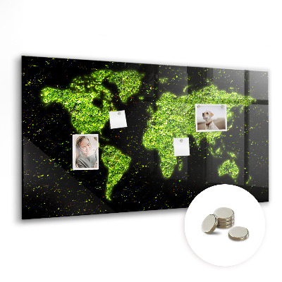 Quadro magnético decorativo Mapa mundial