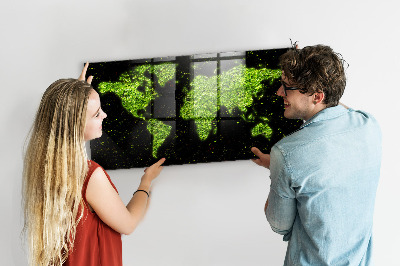 Quadro magnético decorativo Mapa mundial