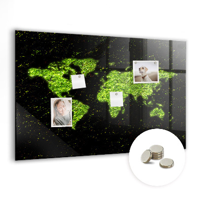 Quadro magnético decorativo Mapa mundial