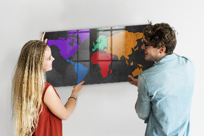 Painel magnético Mapa mundial