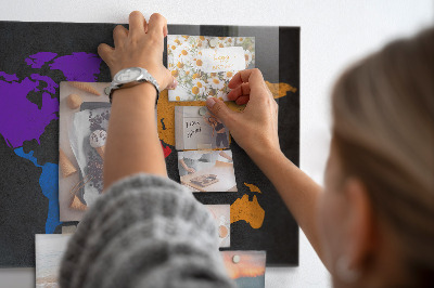 Painel magnético Mapa mundial