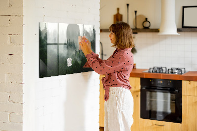 Quadro magnético de parede Floresta enevoada