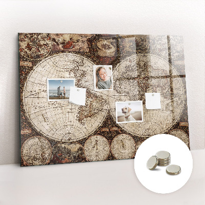 Painel magnético Mapa do mundo antigo