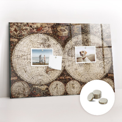 Painel magnético Mapa do mundo antigo