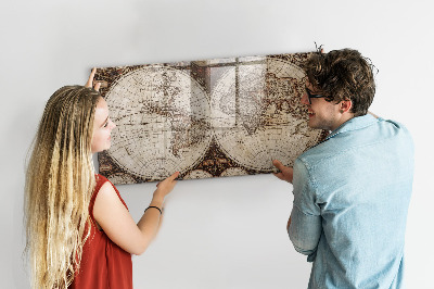 Painel magnético Mapa do mundo antigo