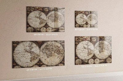 Painel magnético Mapa do mundo antigo