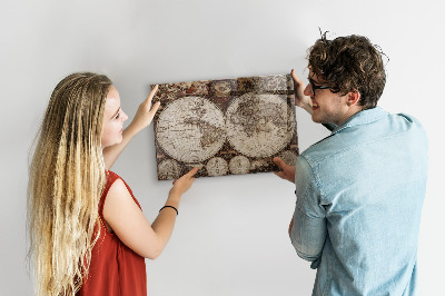 Painel magnético Mapa do mundo antigo