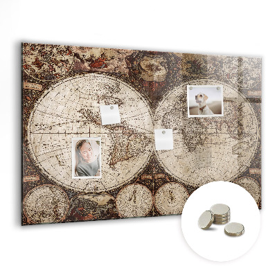 Painel magnético Mapa do mundo antigo