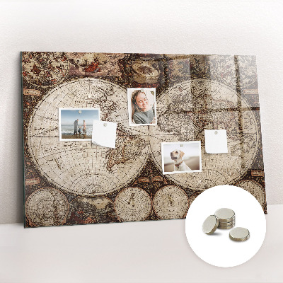 Painel magnético Mapa do mundo antigo