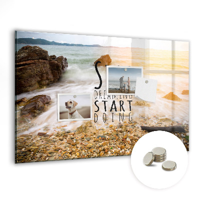 Quadro magnético de parede Texto motivacional