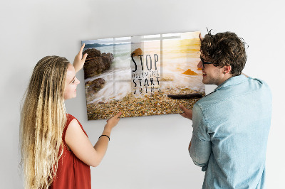 Quadro magnético de parede Texto motivacional