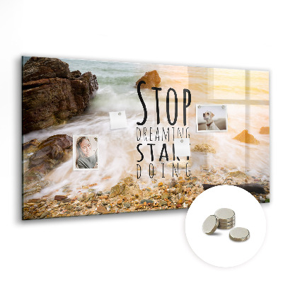 Quadro magnético de parede Texto motivacional