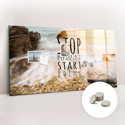 Quadro magnético de parede Texto motivacional